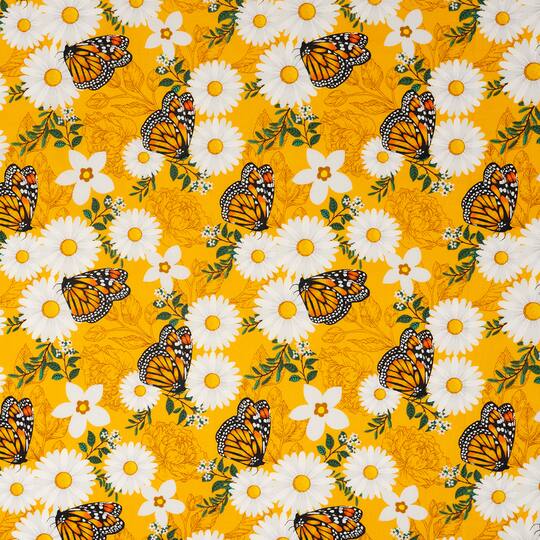 SINGER Orange Butterfly Cotton Fabric Bundle